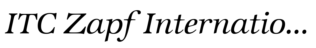ITC Zapf International Medium Italic